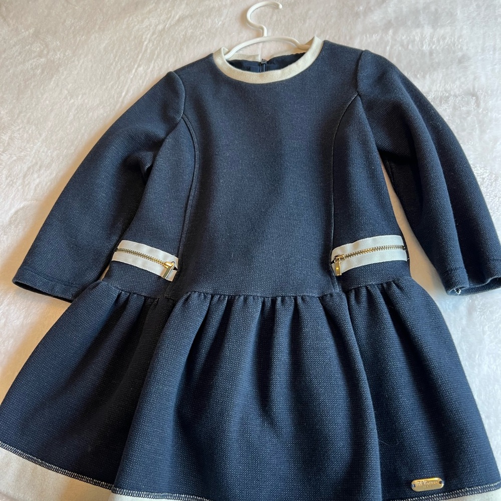 Carrera Blue Fit and Flare Dress with Raglan Sleeves